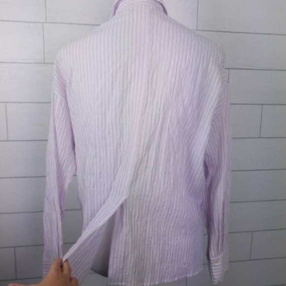 Cotton Blend Patch Chest Pocket Long Sleeves Top - Picture 2 of 9